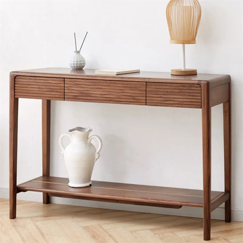 الجوز الأسود الخشب وحدة التحكم الجداول الشمال صغيرة الحجم شقة مدخل وحدة التحكم الجداول أثاث غرفة المعيشة الحديثة ميسا JTC