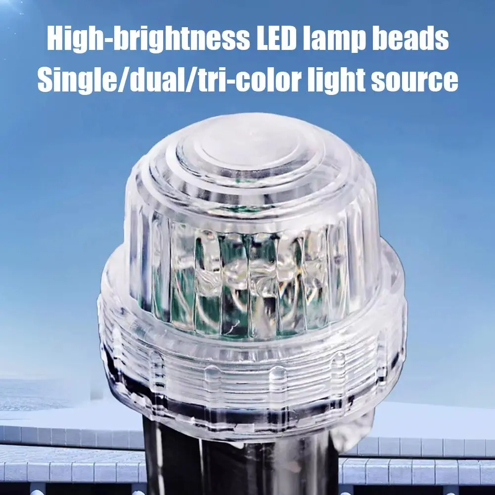 لقارب يخت الشمسية ستروب تحذير ضوء مع بطارية 1800mAh ختم الملح القلويات مقاومة المضادة للتآكل LED مرساة ضوء