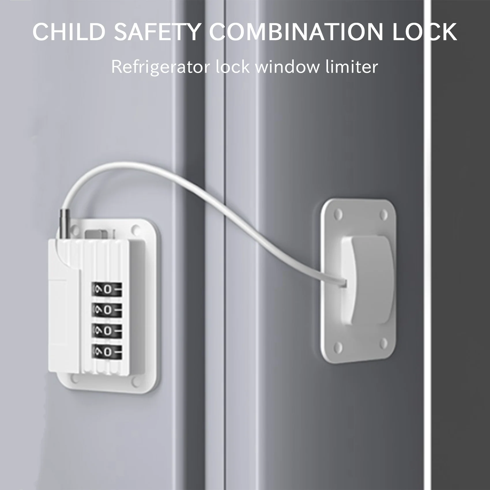 Atualizado senha Window Lock para crianças, segurança Lock, proteção do bebê, geladeira Lock, porta do armário, Limiter Locks-branco