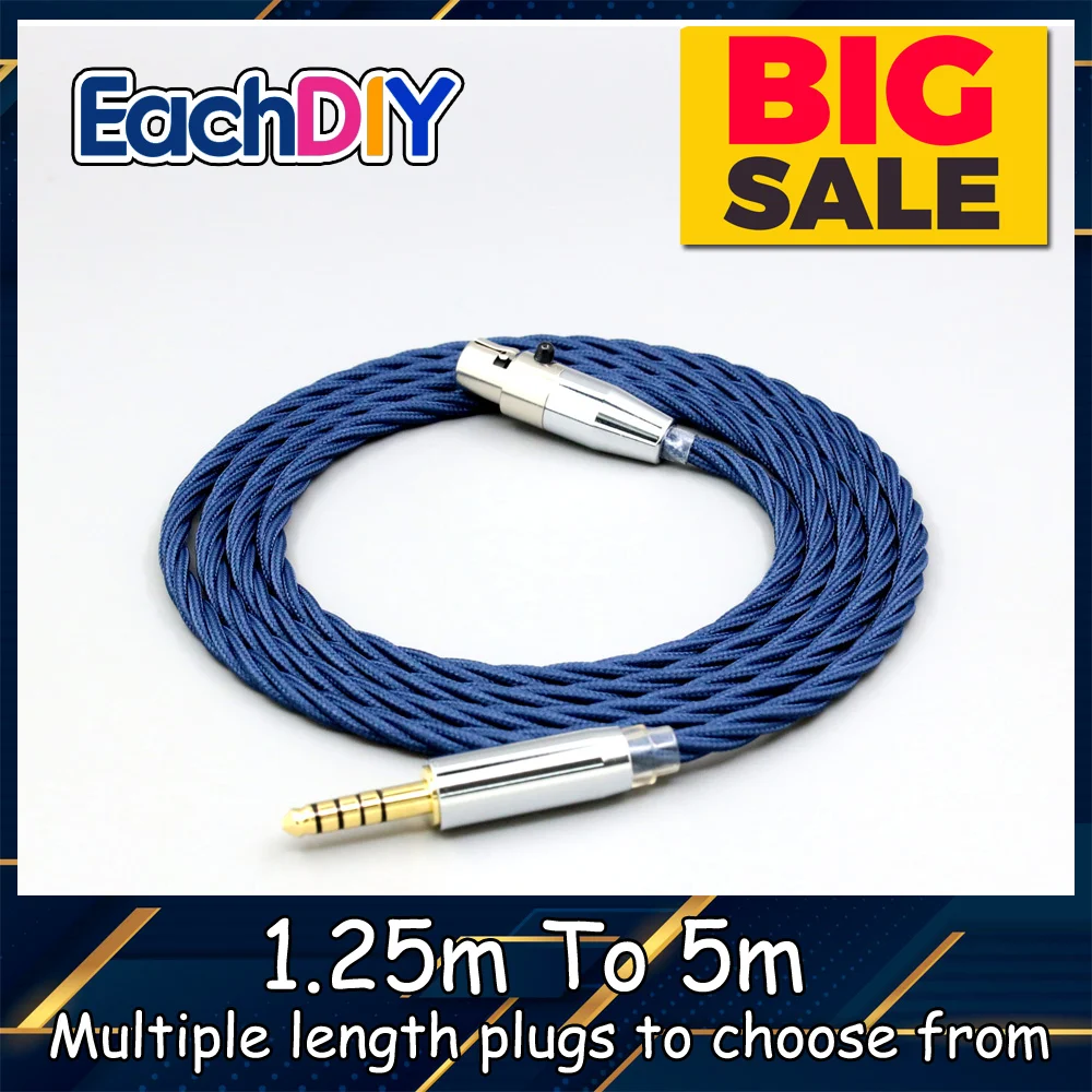 كابل سماعة أذن لـ Beyerdynamic ، فضي خالص ، OCC ، سبيكة جرافين ، بأكمام كاملة ، DT1770 ، DT1990 ، Beyerdynamictz Pro X ، LT008574