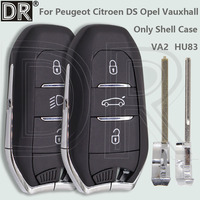 DR 3 Button Car Remote Key Shell Case For Peugeot 308 3008 508 5008 Citroen C3 C4 C5 C6 DS Opel Astra Corsa Grandland X Vauxhall