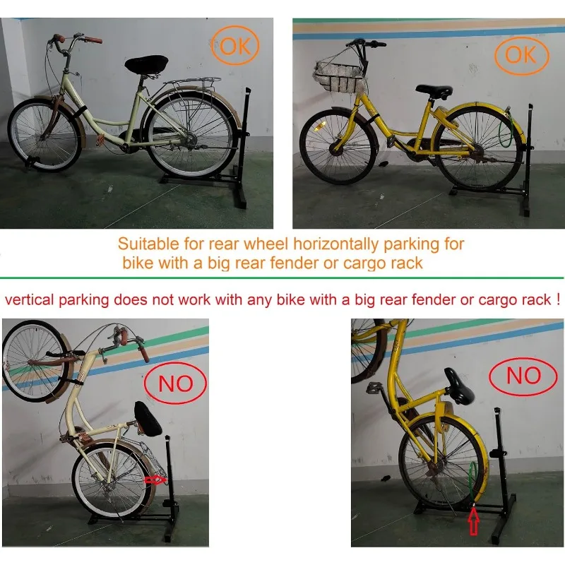 Bike Stand,Vertical Bike Rack Garage,Space-Saving Rack with Adjustable for Garage & Apartment, Bike Storage for Indoor