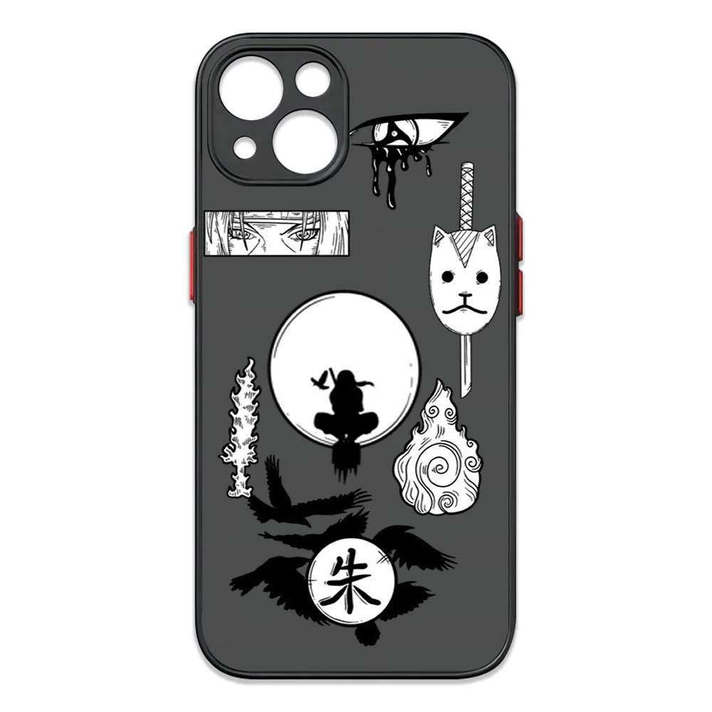 Japan Anime Cloud Handy hülle für iPhone 16 15 14 13 12 11 Mini Pro Max x xr xsmax 8 plus n-Narutos matte transparente Rückseite