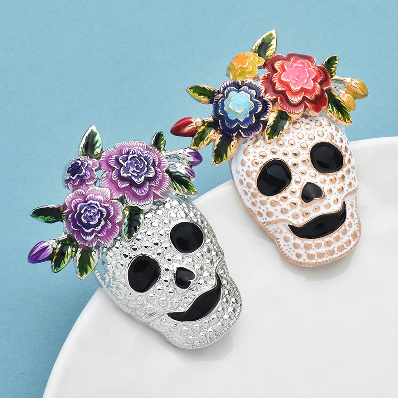Wuli&baby Wear Flowers Skull B - đánh giá và giá Embroidery Illustration