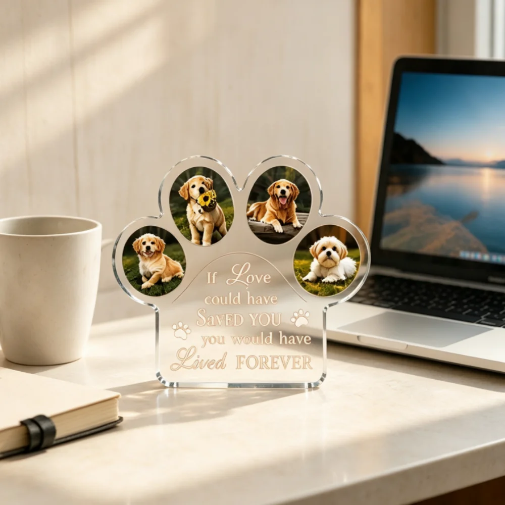 1個入り DIYカスタム写真&テキスト入り 肉球型アクリルブ - Photo Acrylic Block のレビューと価格