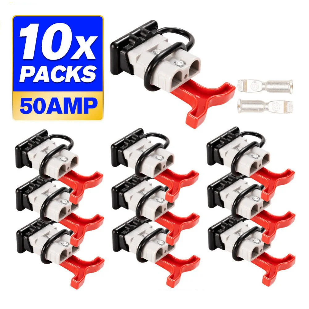 

10pcs 50A FOR Anderson Style Plug Connectors 50AMP T Handle Dust Cap Cover Solar 600V Plug Sheath Handle For Yachts RVs