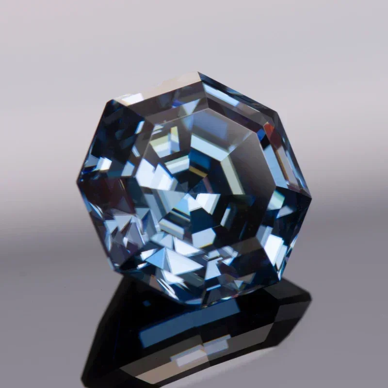 

Top Moissanite Stone Octagon Natural Colours Royal Blue Lab Grown Gemstones Diamond Jewelry Making Materials with GRA Certificat