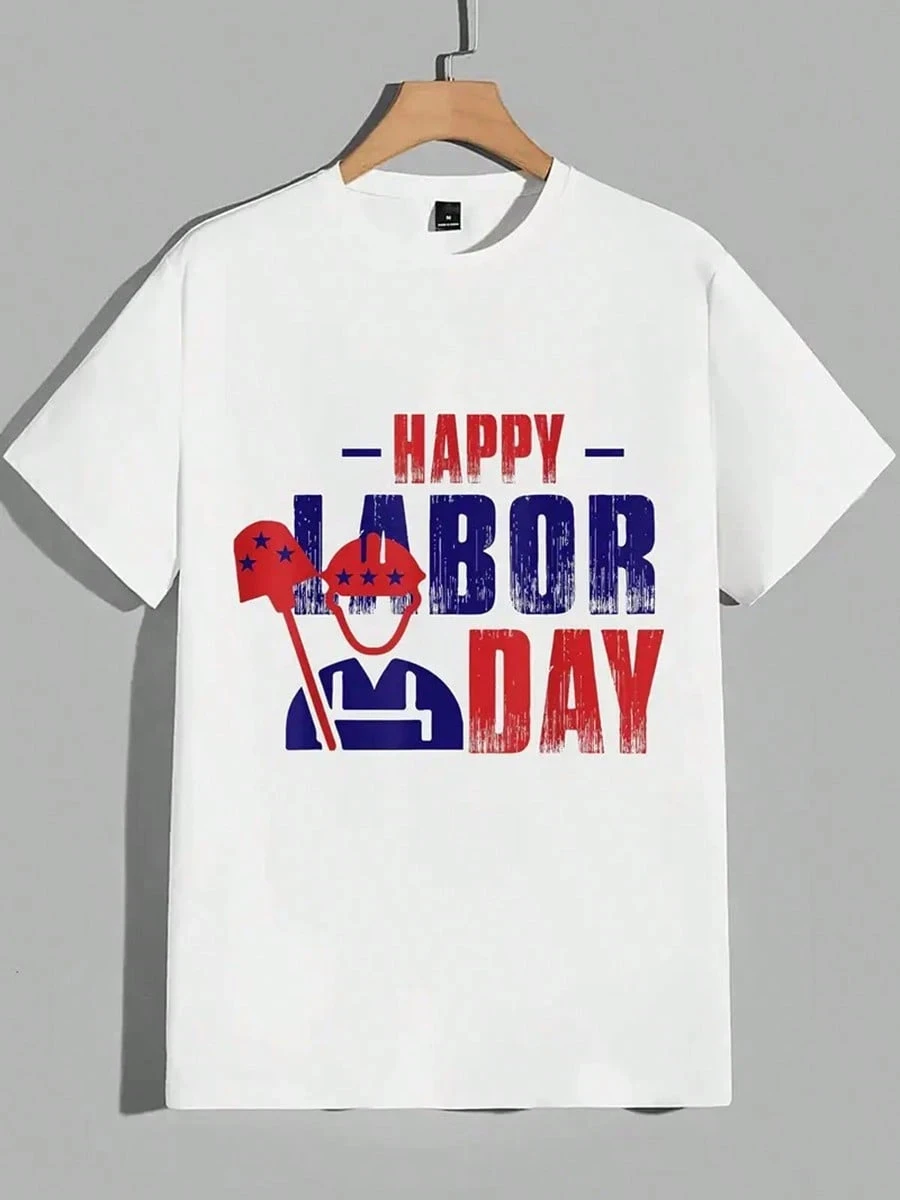 

Новая мужская футболка из чистого хлопка удобная и дышащая. Это высококачественный люксовый бренд для путешествий на пляже в честь Дня труда