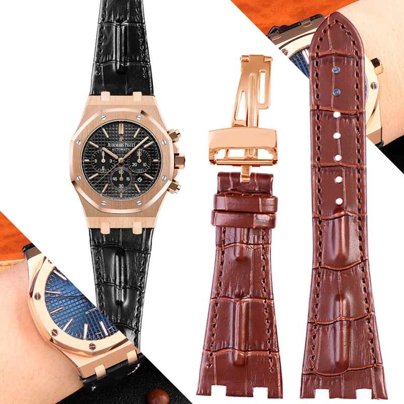 High Quality Men Cowhide Watch Strap for Audemars & Piguet  Royal Oak 15703 26471 26474 Offshore Series 28mm Watch Accessories