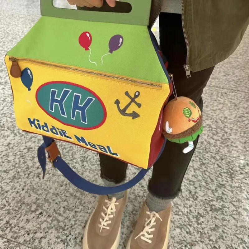 Y2K borsa a tracolla per cartoni animati Anime sotto le ascelle divertente borsa a tracolla in tela carina borsa a tracolla con cerniera borsa da viaggio Kawaii