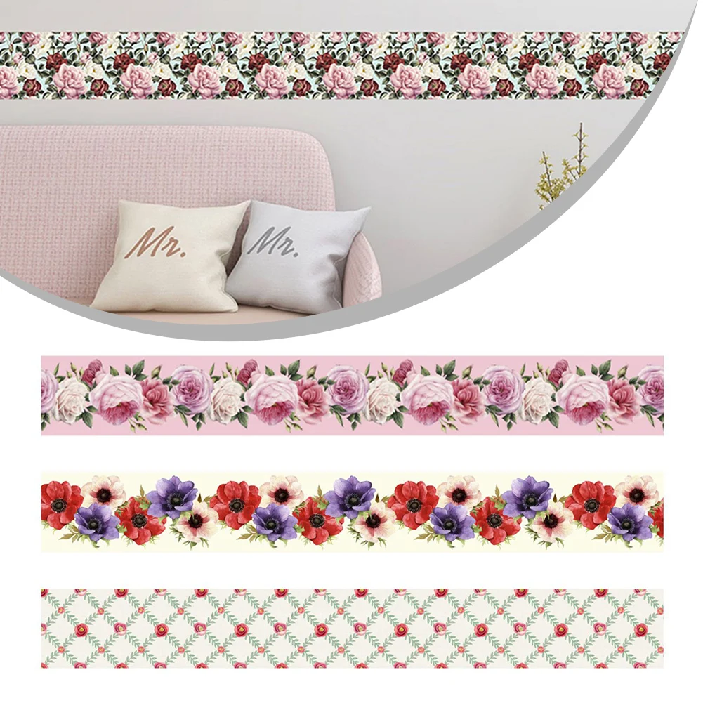 Decorative Waist Line Wall Stickers Waterproof PVC Mural for Kitchen and Bathroom for Smooth and Clean Surfaces