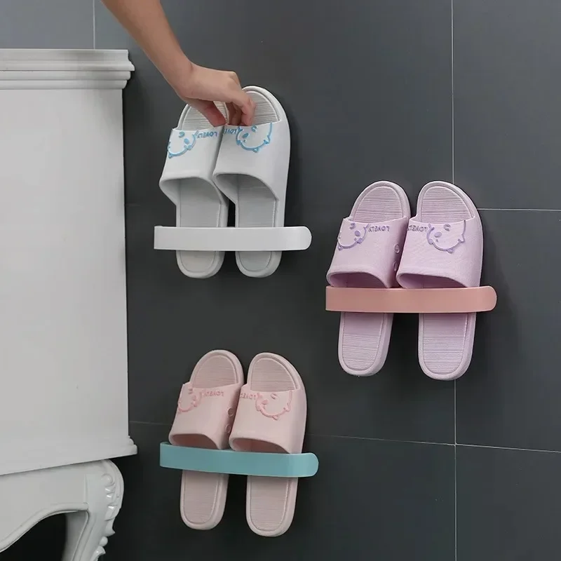 

Bathroom Slippers Rack Wall-mounted Wall-mounted Toilet Shoe Storage Artifact Toilet Punch-free Shoe Rack