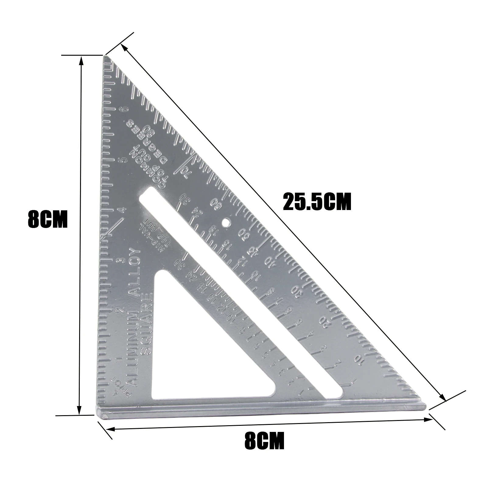 Measuring Gauging Tools 7 \'\' Carpenter\'s Angle Construction Angle Measuring Angle Stop Angle Triangle Aluminum Angle Protractors