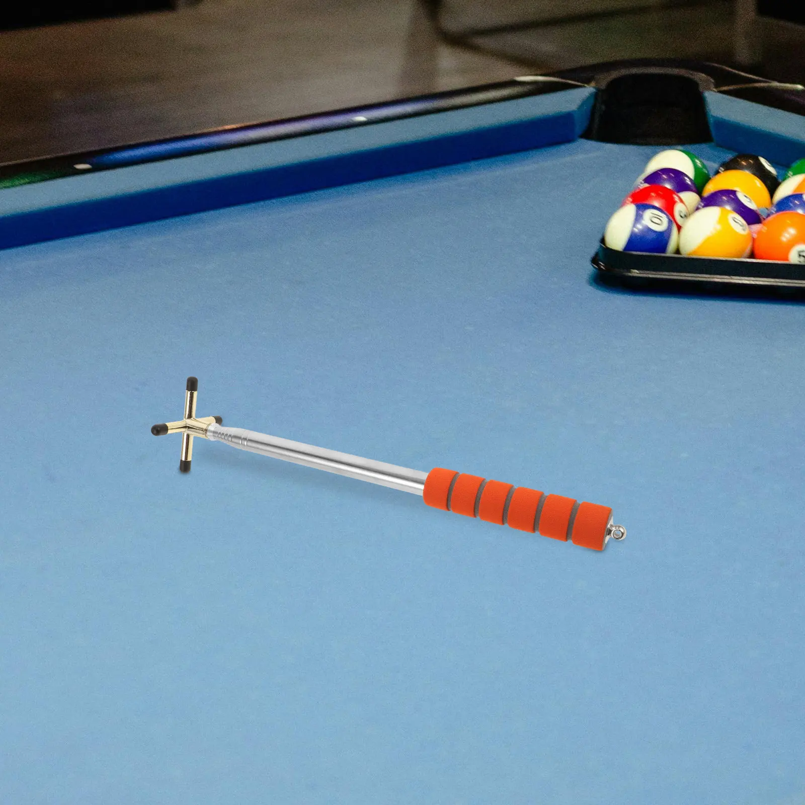

Retractable Stainless Steel Pool Cue Adjustable Non-Slip Grip Detachable Bridge Head Snooker Bridge Pool Cue Accessories