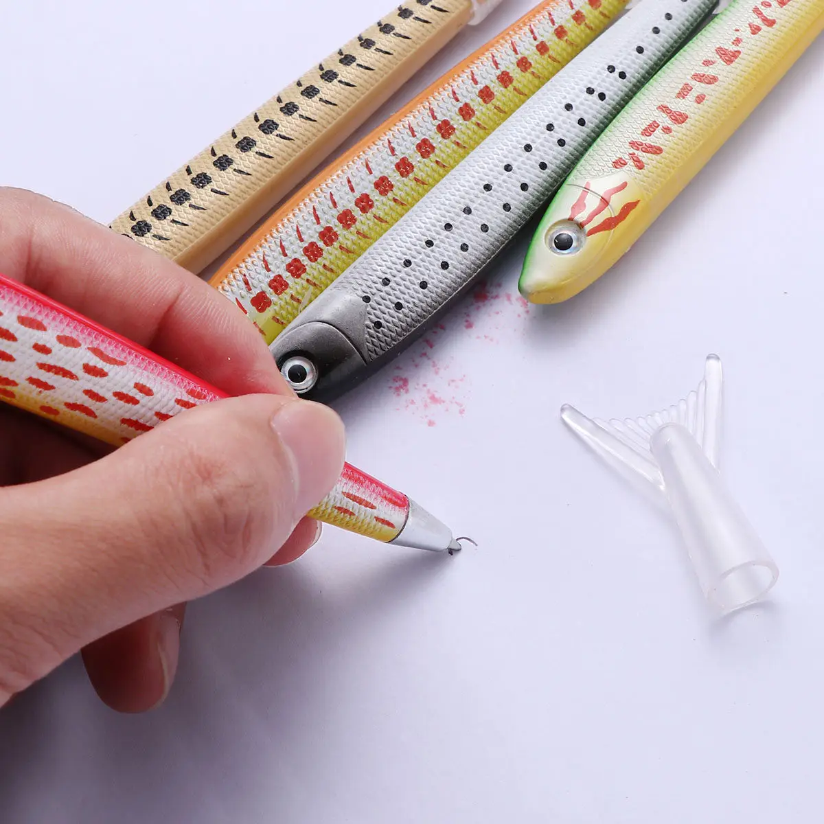 

10Pcs Creative Fish Ballpoint Pen Ocean Style Bright Color Black Ink Stationery for School Office Gifts Promotion