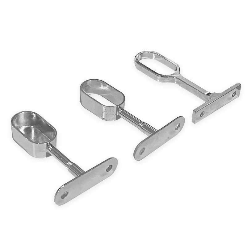 16 楕円形ワードローブポール吊り下げシートトップマウントフランジシートワードローブコーナー亜鉛合金フルワードローブクロスバー