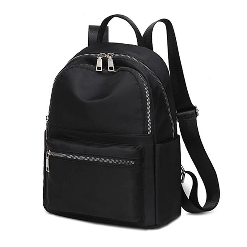 

Oxford Cloth Backpack Women Travel Casual Lady Bags Solid Black Laptop Bag Double Shoulder School Bag Teenage Youth Backpacks