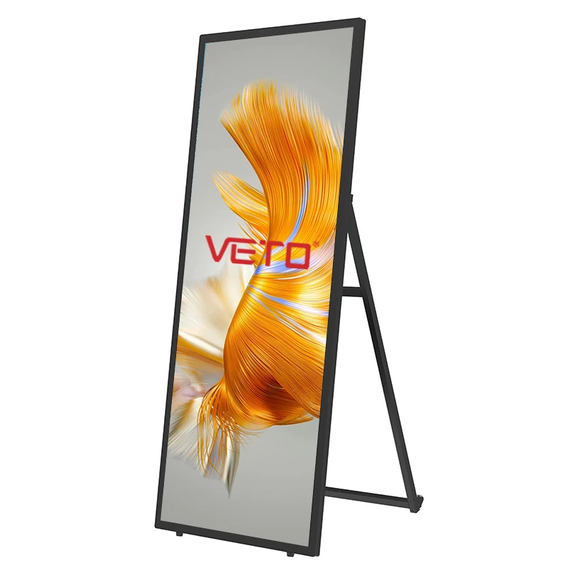 75 بوصة نوع كامل الشاشة 4K LCD الإعلان لافتات رقمية المحمولة الطابق الدائمة
