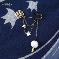 Game Genshin Impact Wanderer Lapel Pin Cosplay Balladeer Scaramouche Feather Badge Unisex Backpack Brooch Clothes Jewelry