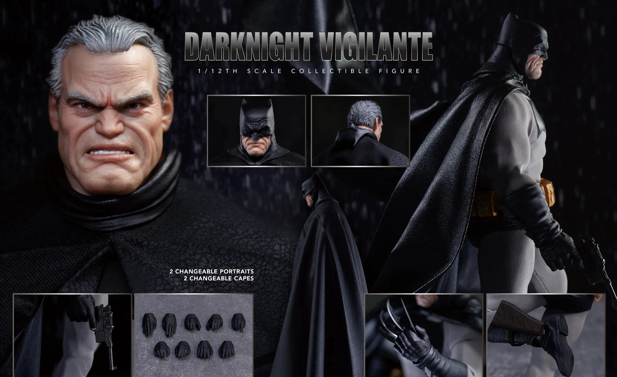 متوفر في المخزون الفوضى الفوضى No002 1/12 Darknight Vigilante باتمان فارس الظلام يعود سوبرمان أنيمي عمل أرقام اللعب نموذج هدية #2