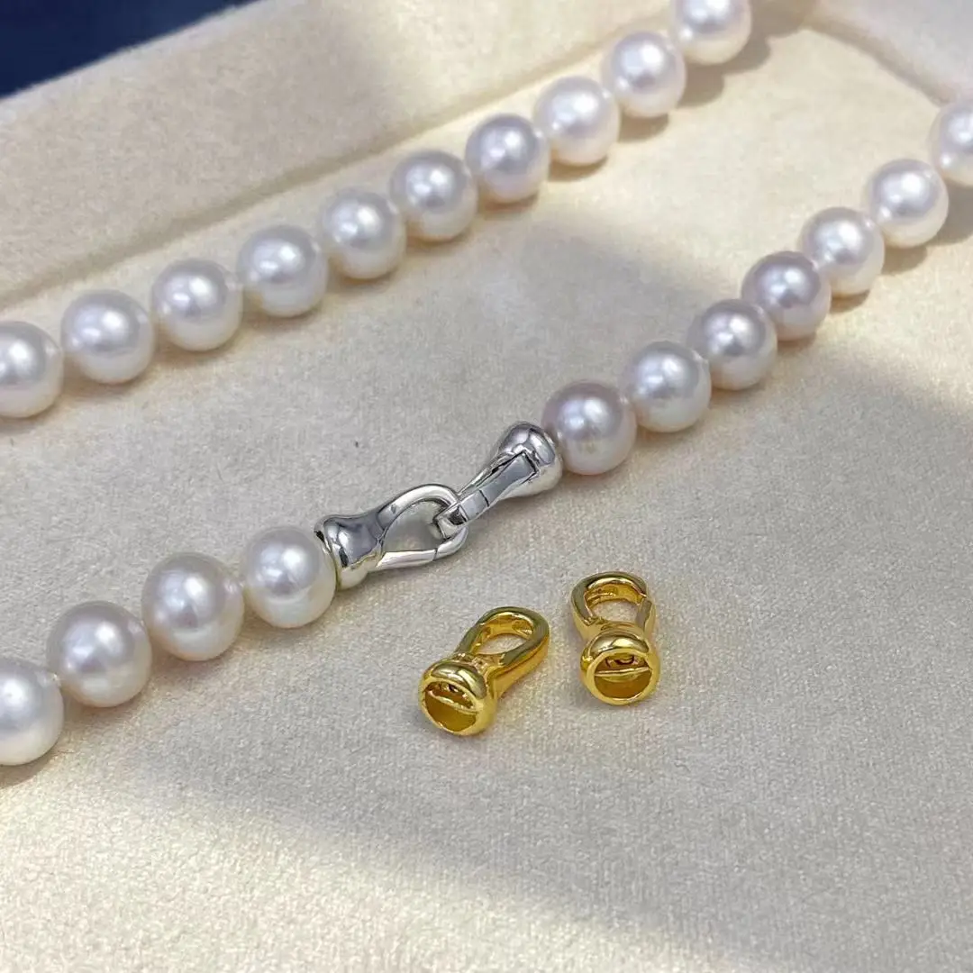 Wholesale DIY S925 Sterling Silver Pendant Necklace Bracelet Clasp Hook Accessories for 5-12mm Pearls 5pcs/lot