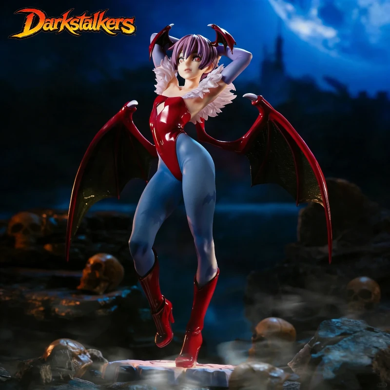 

Darkstalkers 1/7 Lilith Aensland Bishoujo Figures Demon Wings Vampire Statue Anime Model Toy With Base Desktop Ornament Boy Gift