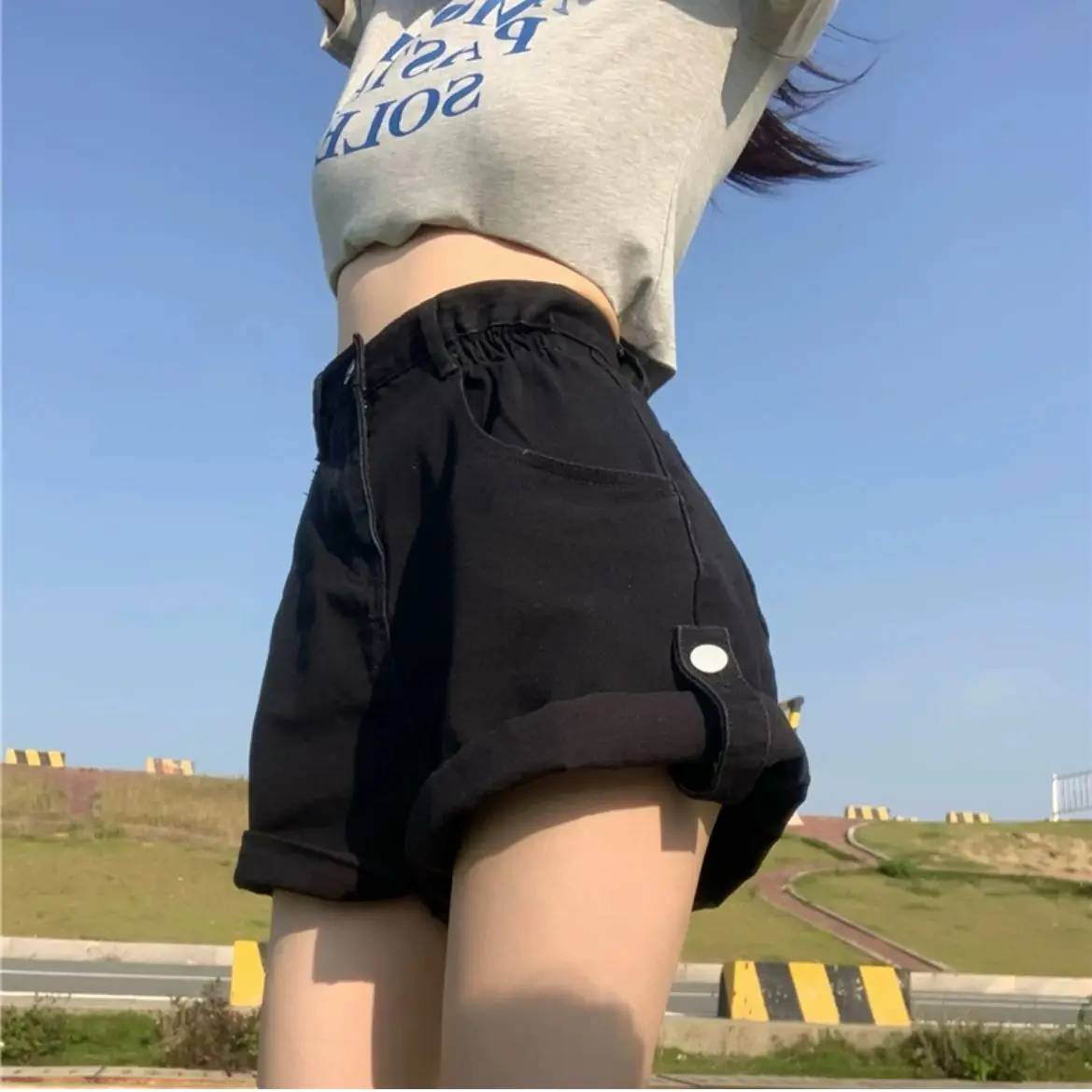 Shorts Women Minimalist Everyday Leisure Plain Modal Soft Fabric High Waist Drawstring Relaxed Fit Simple Summer  Homewear