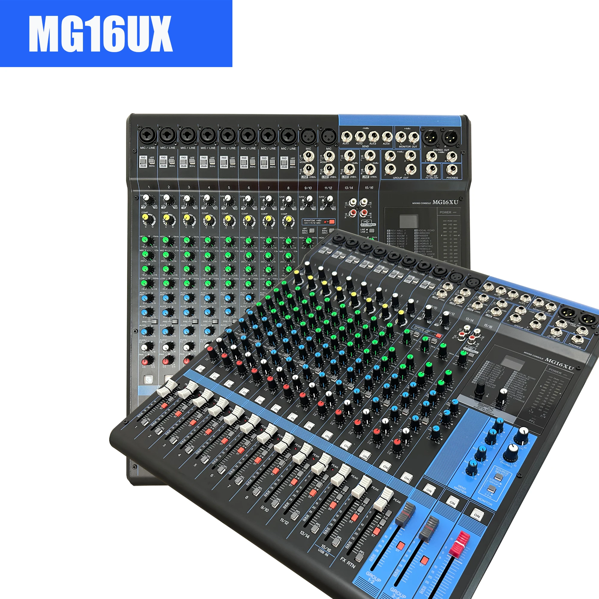 MG20XU 20 kanałowy mikser profesjonalny sprzęt Audio konsoli dj sound table 48V phantom mikser Audio oryginalny stół konsolowy