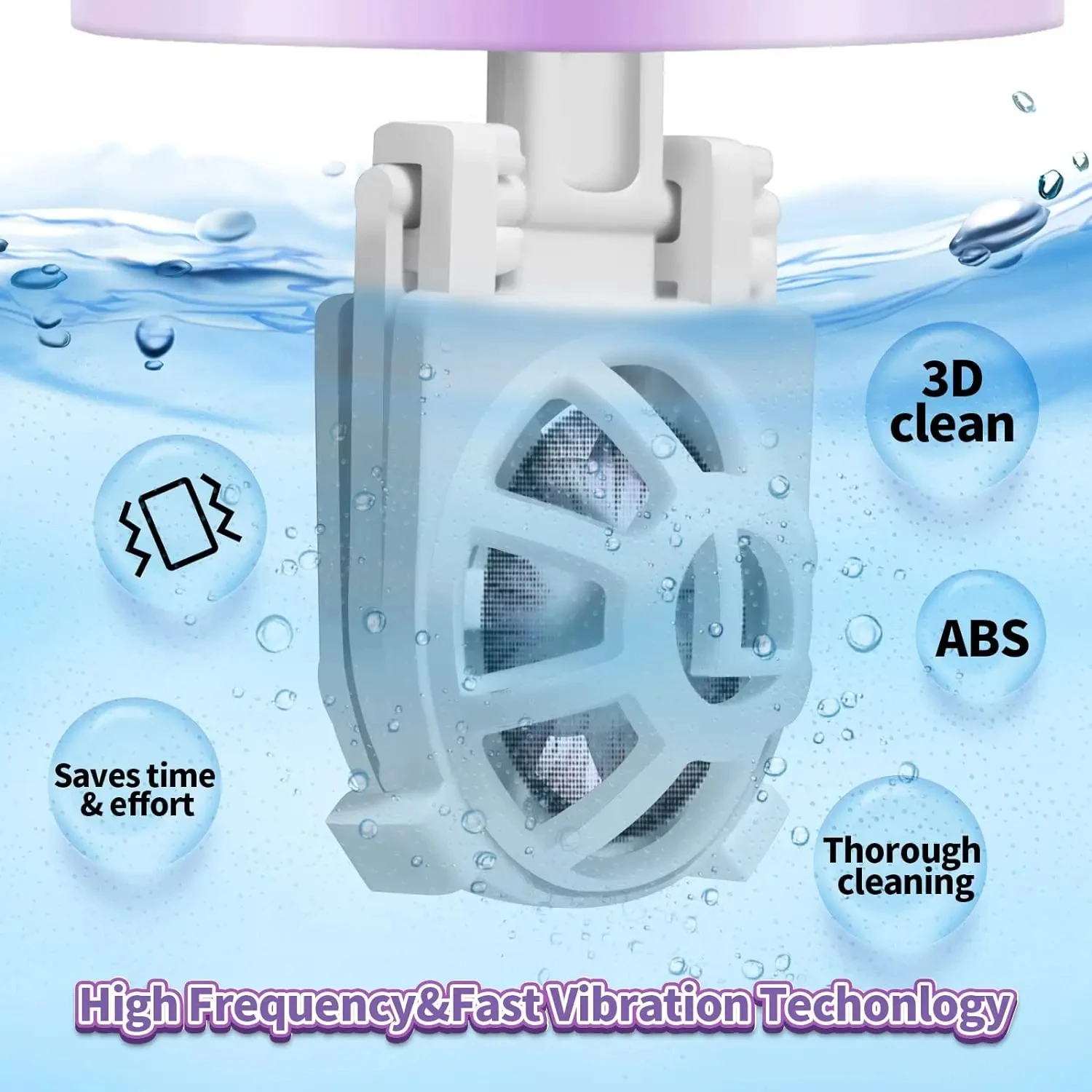 Ultrasonic Contact Lens Cleaner Machine Intelligent Cleaning Case Kit  Soft & Rigid Contact Lenses Automatic Vibration Washer