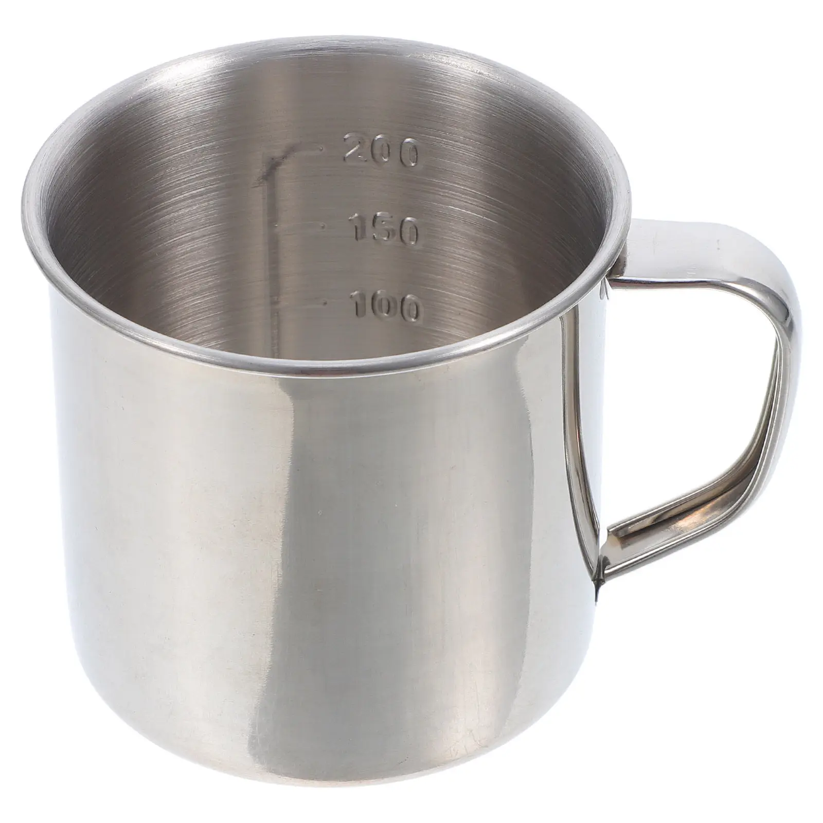 Stainless Steel Kids Water Cup Handle Graduated Design Unbreakable Metal Mug Home Kindergarten Toddler Mug Metal Cups