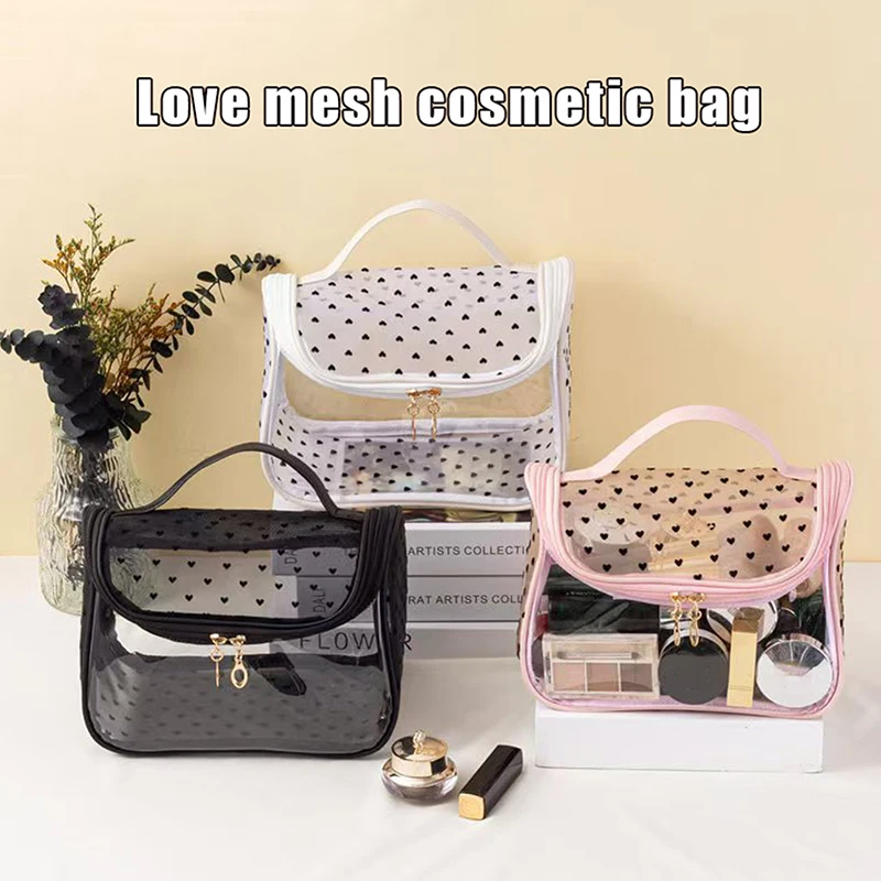 

Portable Cosmetic Bag Female Travel Storage Toiletry Organize Women Waterproof PVC Wash Kit Transparent Zipper Make Up Case