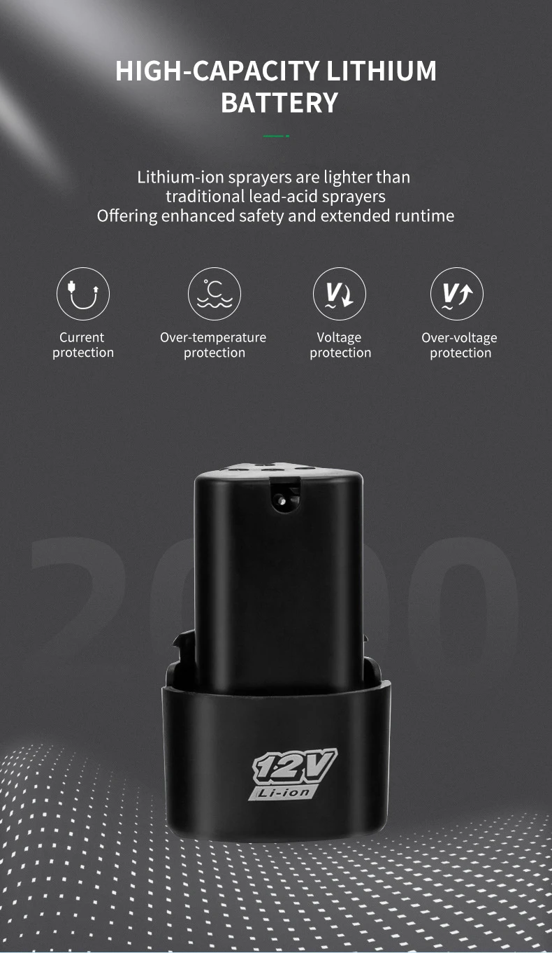 DIVEDEER 5/8/10L Elektrisches Sprühgerät Garten Landwirtschaftliche Bewässerungssprühgerät Wiederaufladbare Batterie Desinfektion Pestizidspender – Detail 9
