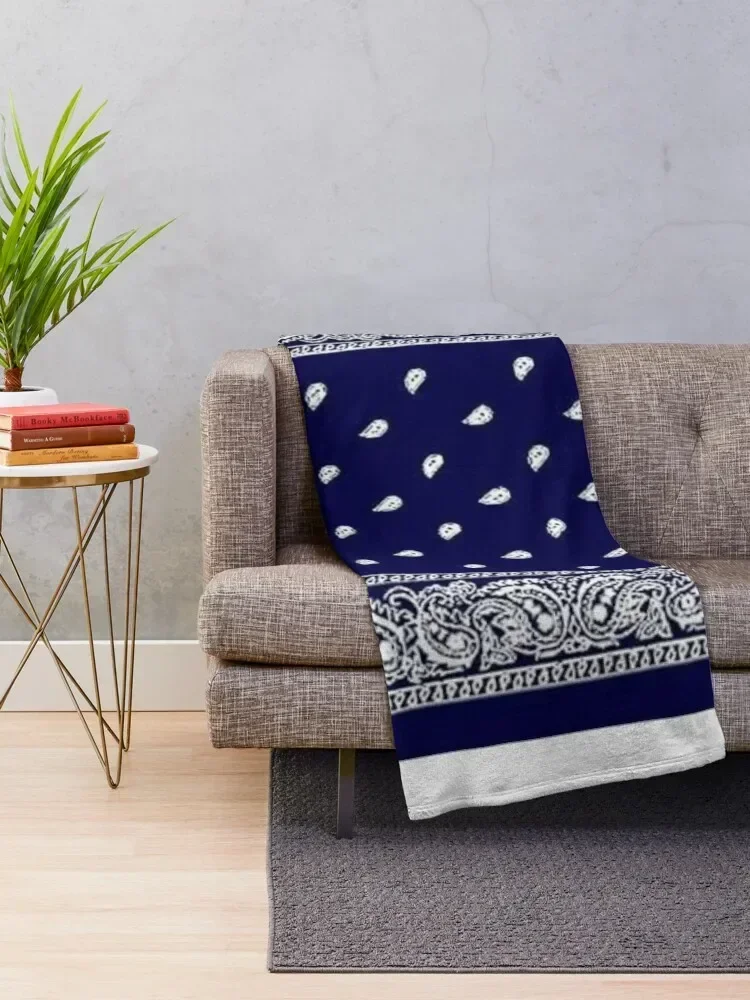 Crips - Bandana Patern Throw Blanket Heavy wednesday Blankets