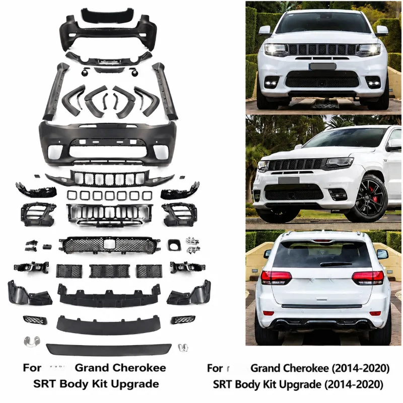 2014‑2020 Automobile Complete Conversion Body Kit, Mod Fittings With Front Rear Bumper And Side Skirts Assembly