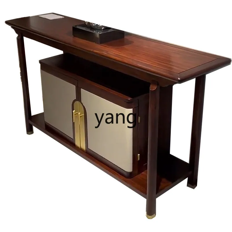 LH solid wood home against the wall table modern light luxury style