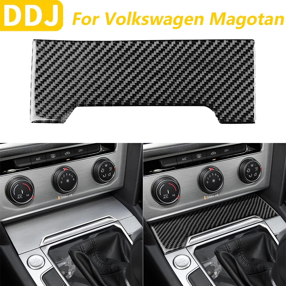 

Для Volkswagen Magotan CC 2017-2024 углеродное волокно, центральное управление, коробка для хранения передач, панель, накладка, автомобильные аксессуары, наклейка