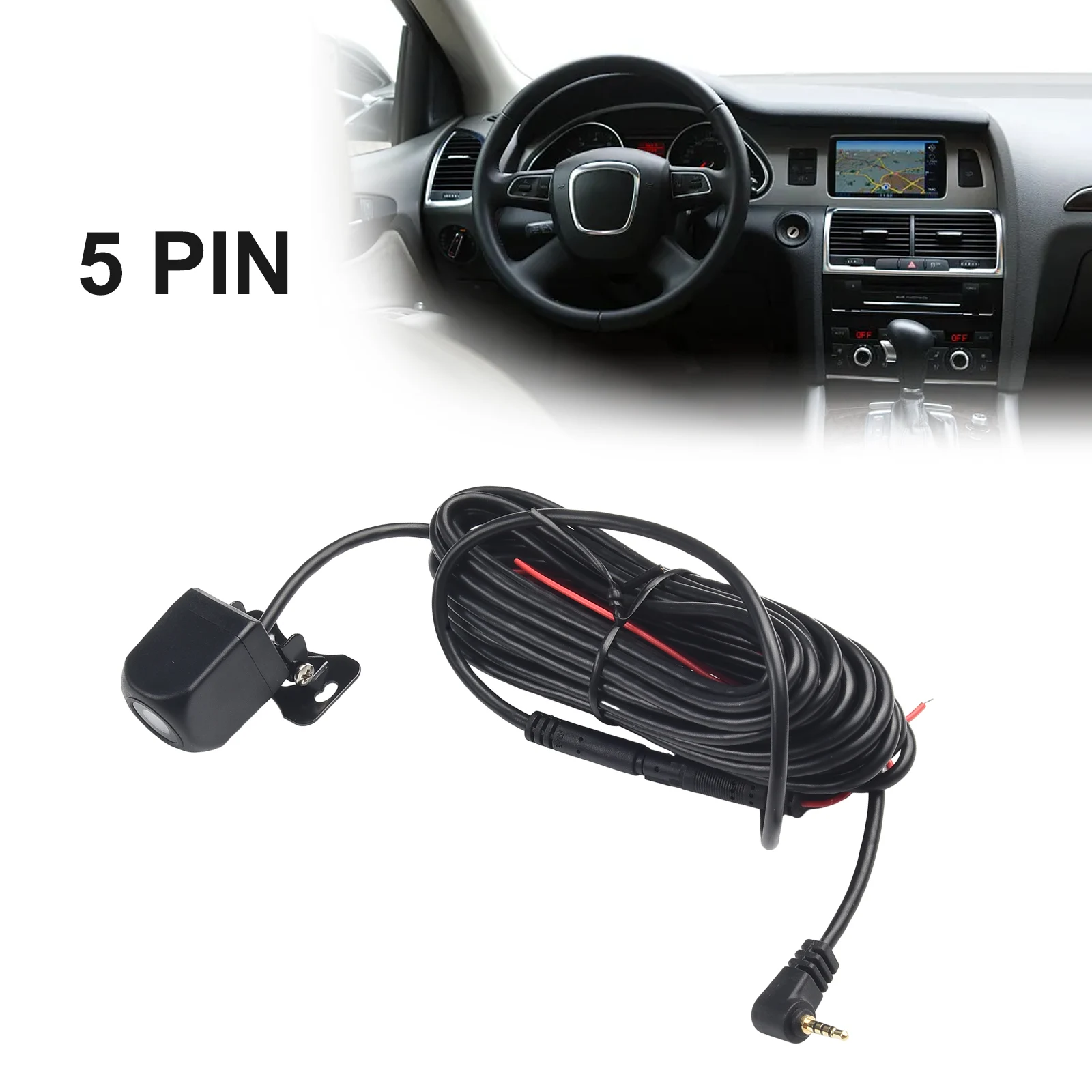 Camera Rear Camera Accessories Parts 170 Degrees Video Cable Rear View Camera Waterproof 2.5 Mm 5 Pin Car Nice