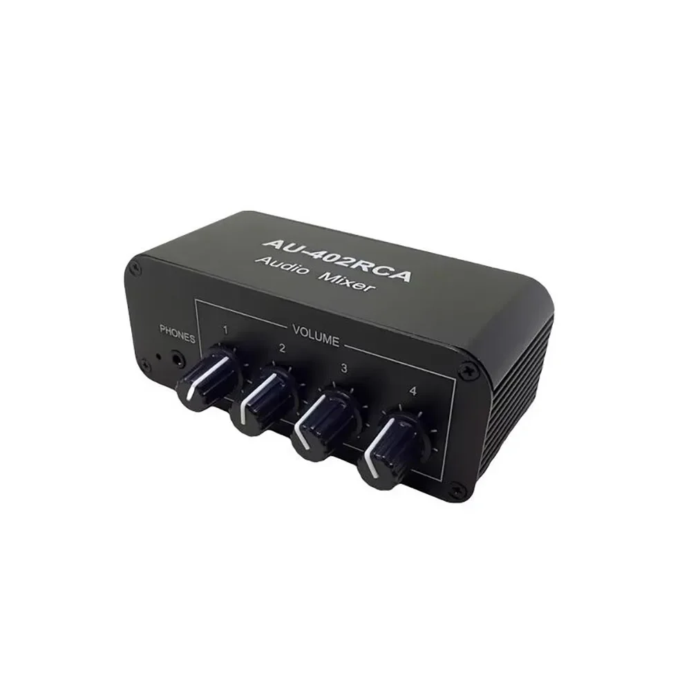 Imagem -04 - Stereo Audio Fonte Switcher Rca Audio Mixer Entrada Saída Volume Control Headphone Amplificador Splitter Faça Você Mesmo Amplificador de Potência