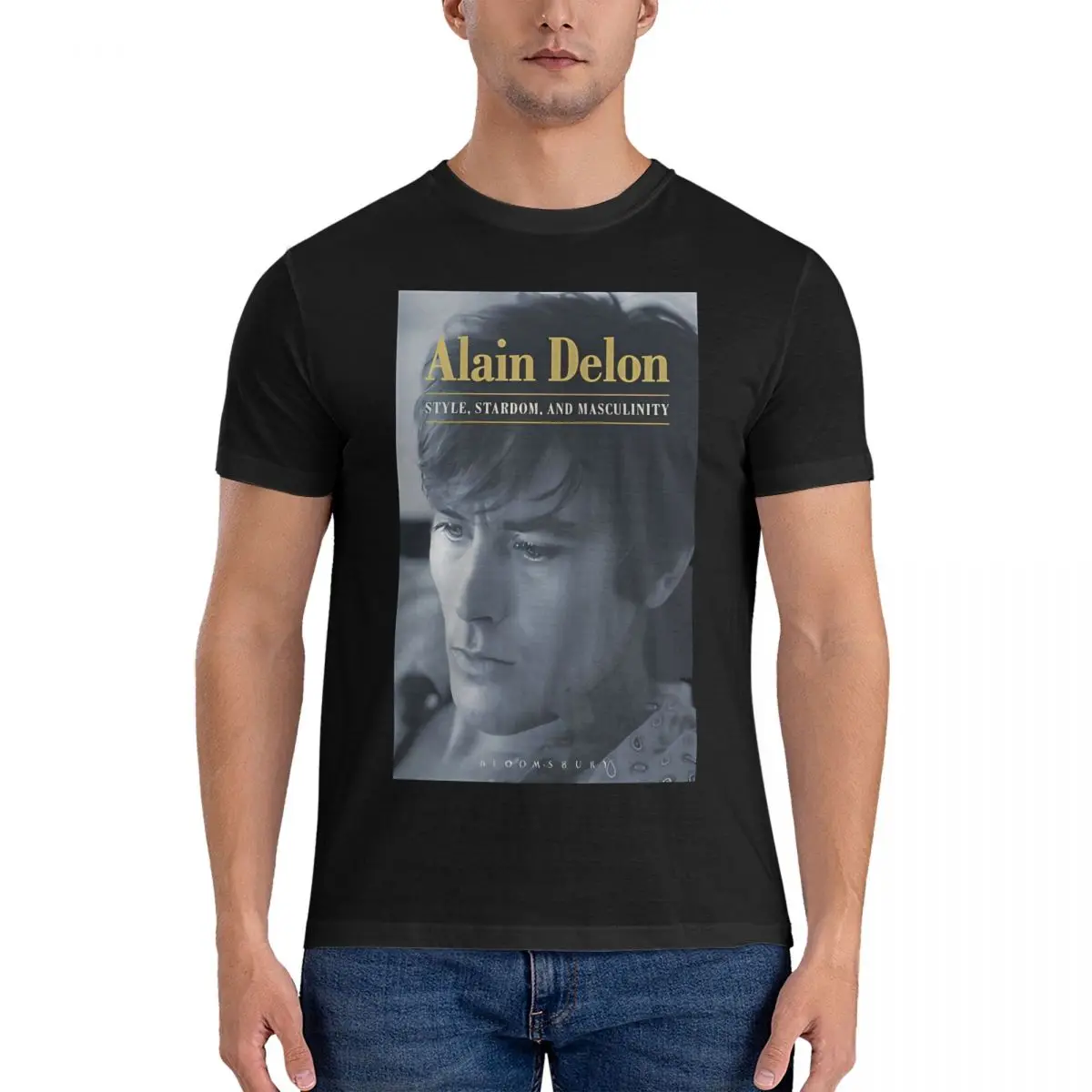 Great Actor T Shirts Men's Cotton Funny T-Shirt Round Collar alain delon Tees Short Sleeve Clothes Gift Idea