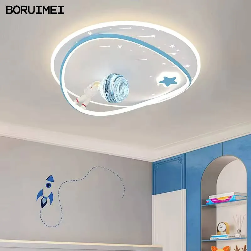 Led Children's Room Bedroom Ceiling Lights Simple Creative Planet Boys Girls Ceiling Lights Modern Home Interior Lighting Lamps