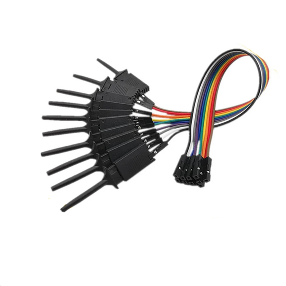 Test Hook Clip Logic Analyzer Testordner für Jumper Wire Dupont Cable für USB Saleae 24M 8CH ZJY
