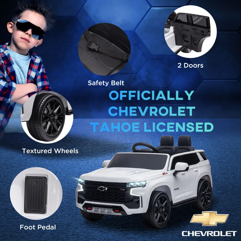 Con licencia para Chevrolet TAHOE Kids Ride on Car Coche eléctrico para niños con batería de 12 V con control remoto Música, luces, bocina