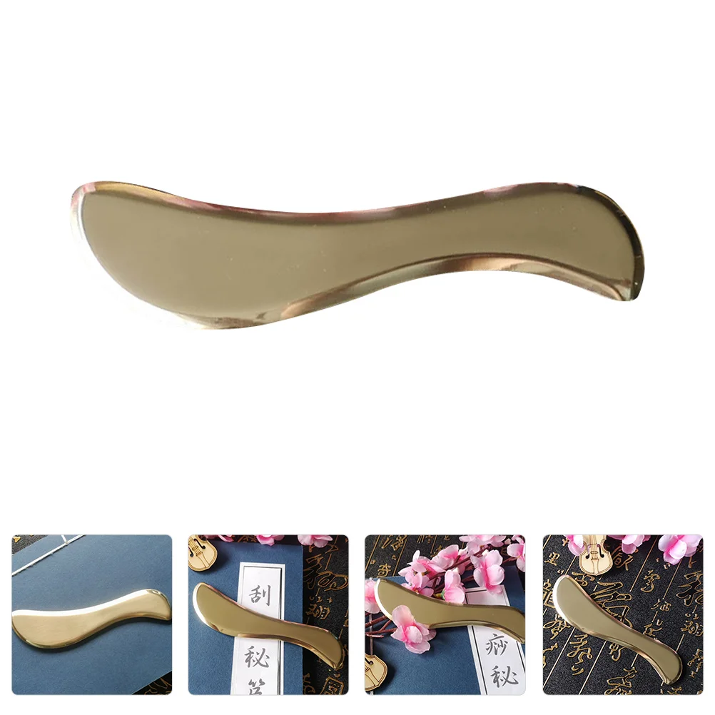 1pc Messing Schaben Platte Massage Board Gua Sha Board Massage Werkzeug (Messing) Messing Massage Board Massage Schaben Bord