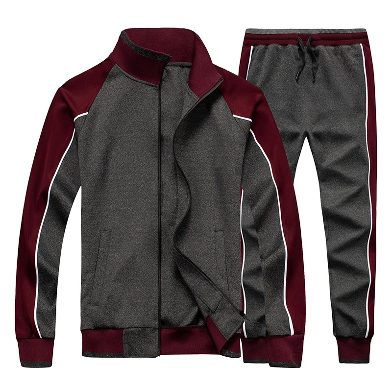 

Mens Autumn Sportwear Sets Fashion Men Warm Sweatshirt +Sweatpants 2 Pieces Sports Sets Men Tracksuit Running Jogging Clothing