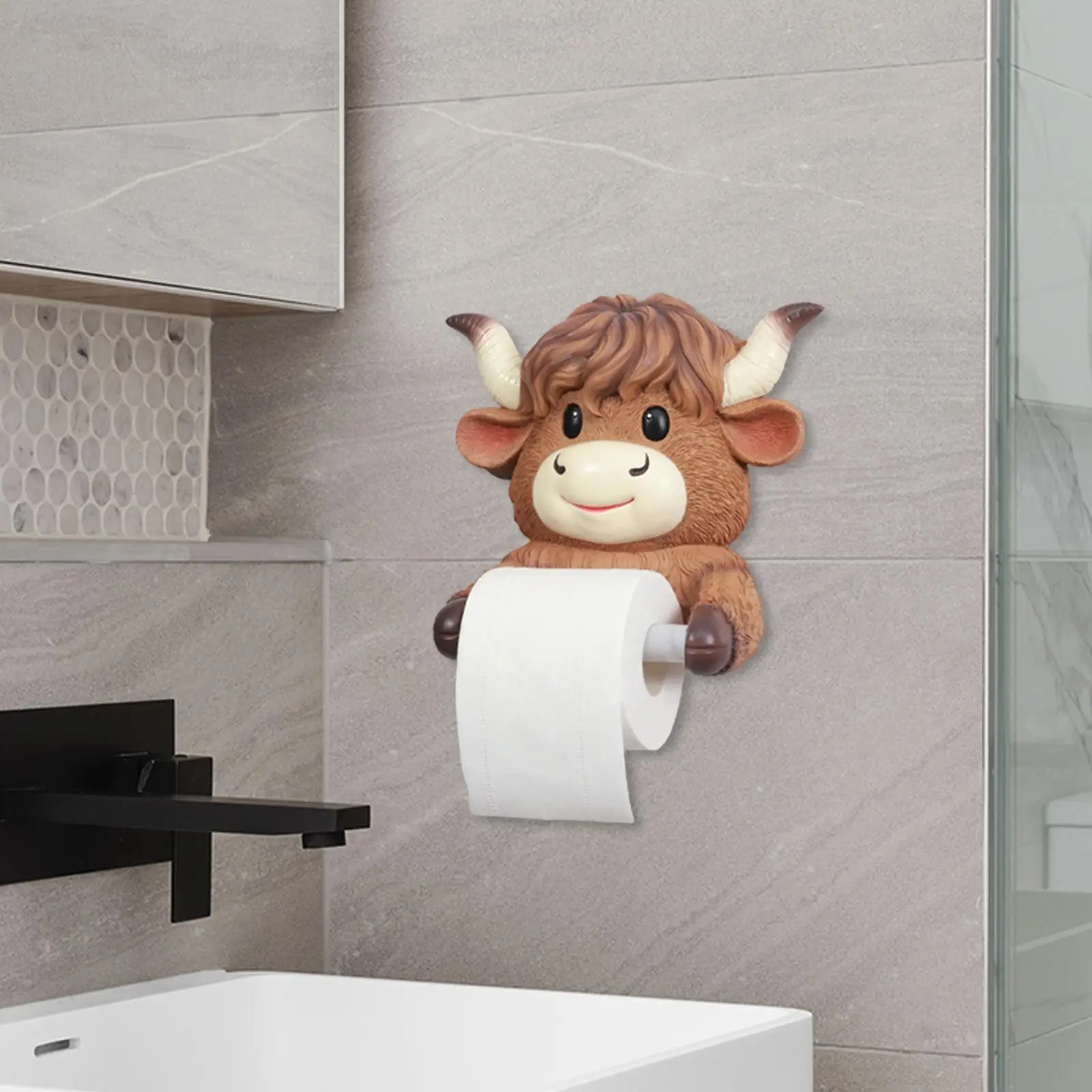 support-de-papier-toilette-en-forme-de-bovin-highland-organisateur-mural-3d-support-de-rouleau-de-papier-toilette-support-de-serviettes-en-papier-pour-la-decoration-de-la-maison