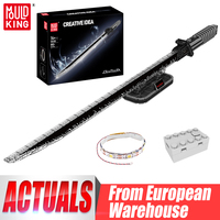 Mould King Lightsaber Building Block The Darksaber with Led Parts Assembly Cosplay Lightsaber Brick Set Kids Christmas Gift