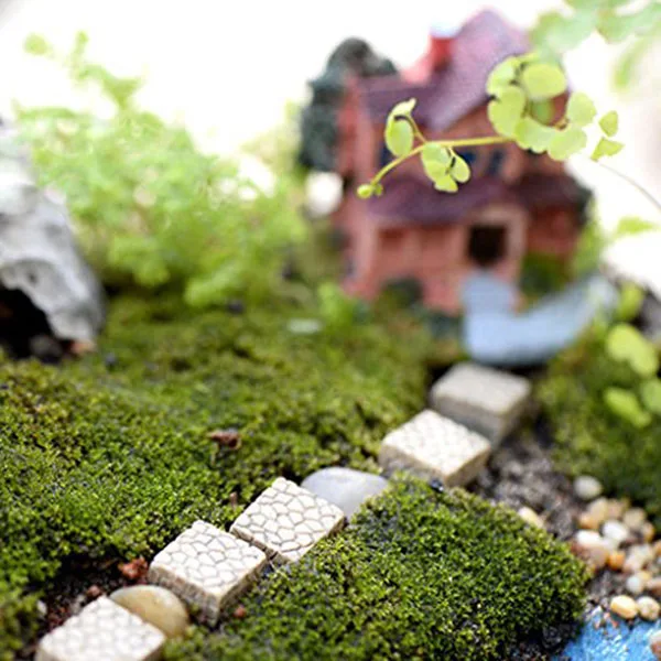 

10pcs Resin Staircase Ornaments Grey 1x1 2cm Gardening Props Miniature Stone Pavement Micro Landscape Decoration Suitable