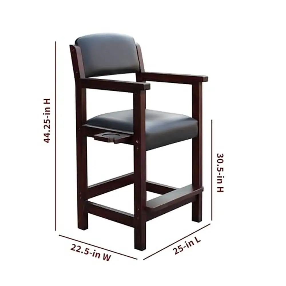 Moderner Billardhocker mit gepolsterten Sitzen und integriertem Stauraum, 25" L x 22,5" B x 44,25" H, bequemer Spektatorstuhl, Spielzimmer