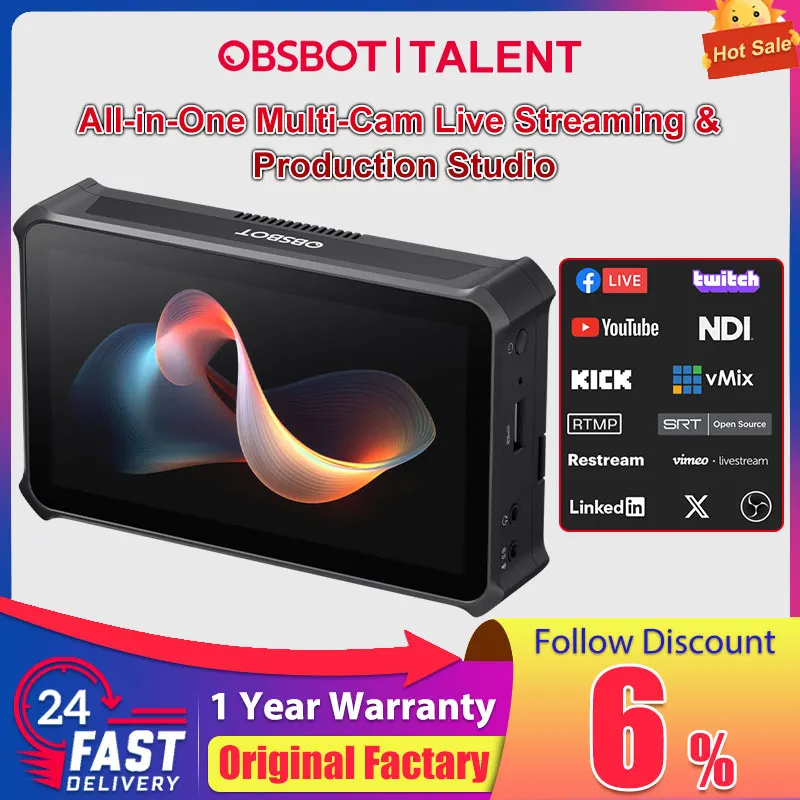 مُحَوِّل الفيديو OBSBOT Talent مع مُسجِّل الفيديو ومحرر الفيديو: تقييم ونصائح لاستخدامه مع SRT