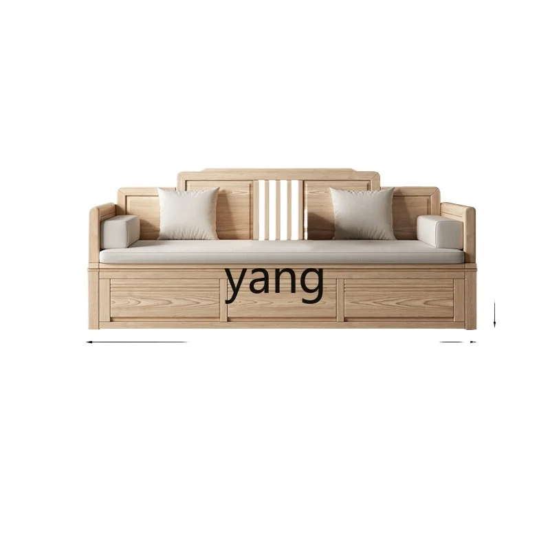 

LH new Chinese solid wood push-pull small apartment telescopic storage bed simple sofa bed